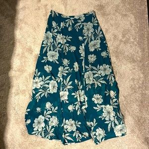 Loft Maxi Skirt - Green Floral